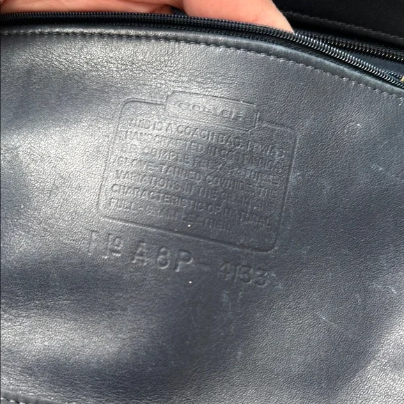 Coach vintage navy Leather Tote Bag - Picture 8 of 8